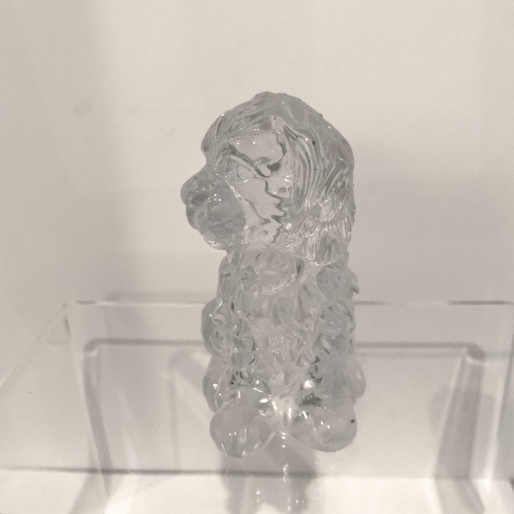 Unbranded Clear Glass Hollow Dog Figurine Paperweight 3.5" Tall Sitting - Picture 2 of 7